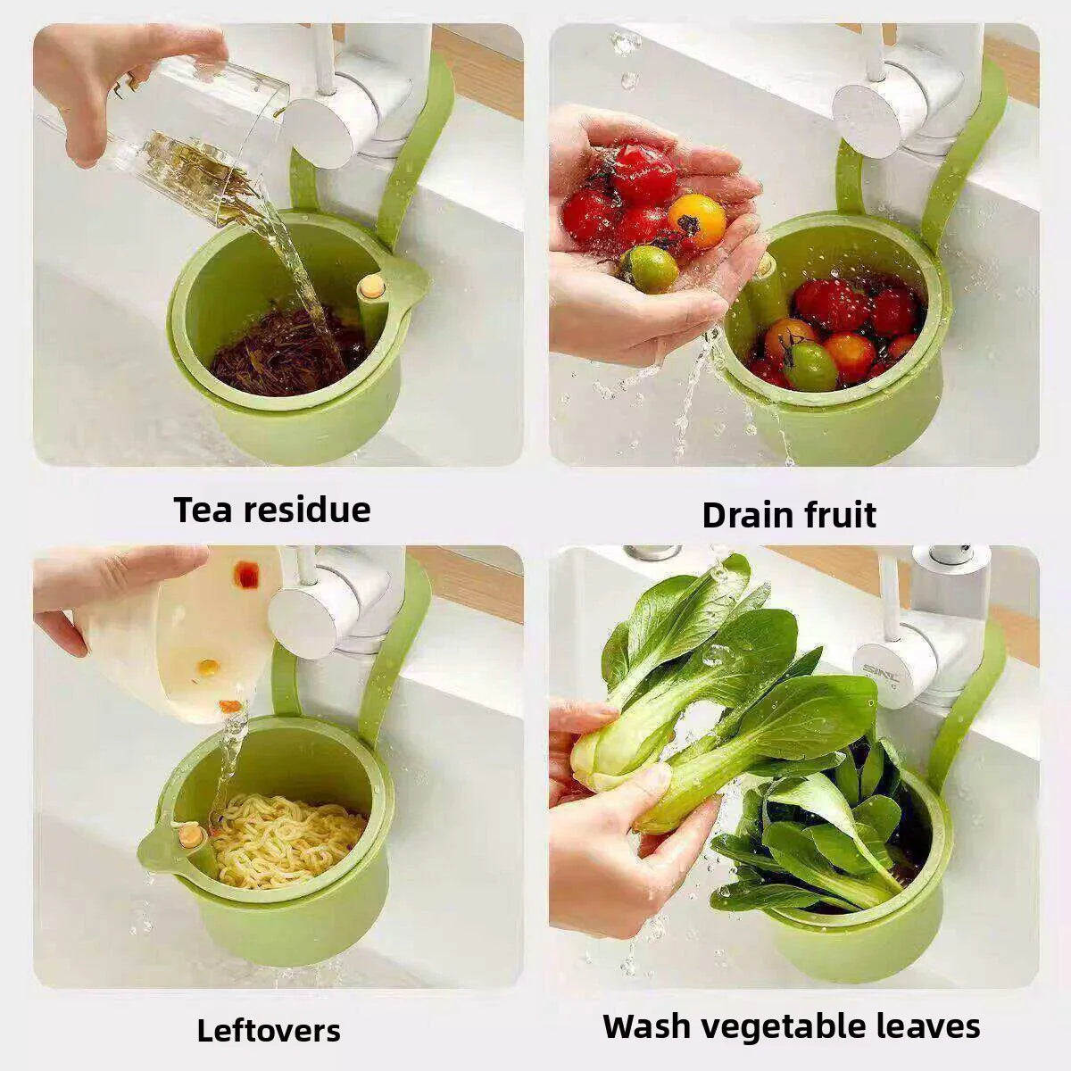 Sollora Hanging Sink Drain Basket for Kitchen Use