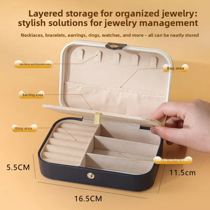 Sollora Portable Dual Layer Jewelry Storage Box