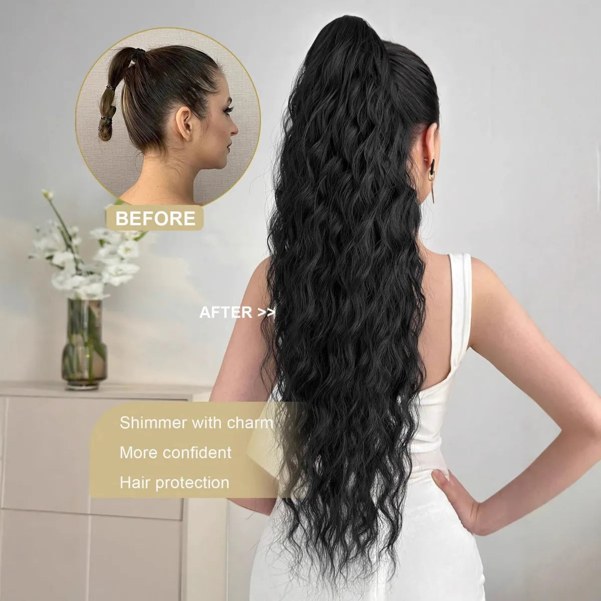 Sollora Synthetic Hair Ponytail with Claw Clip