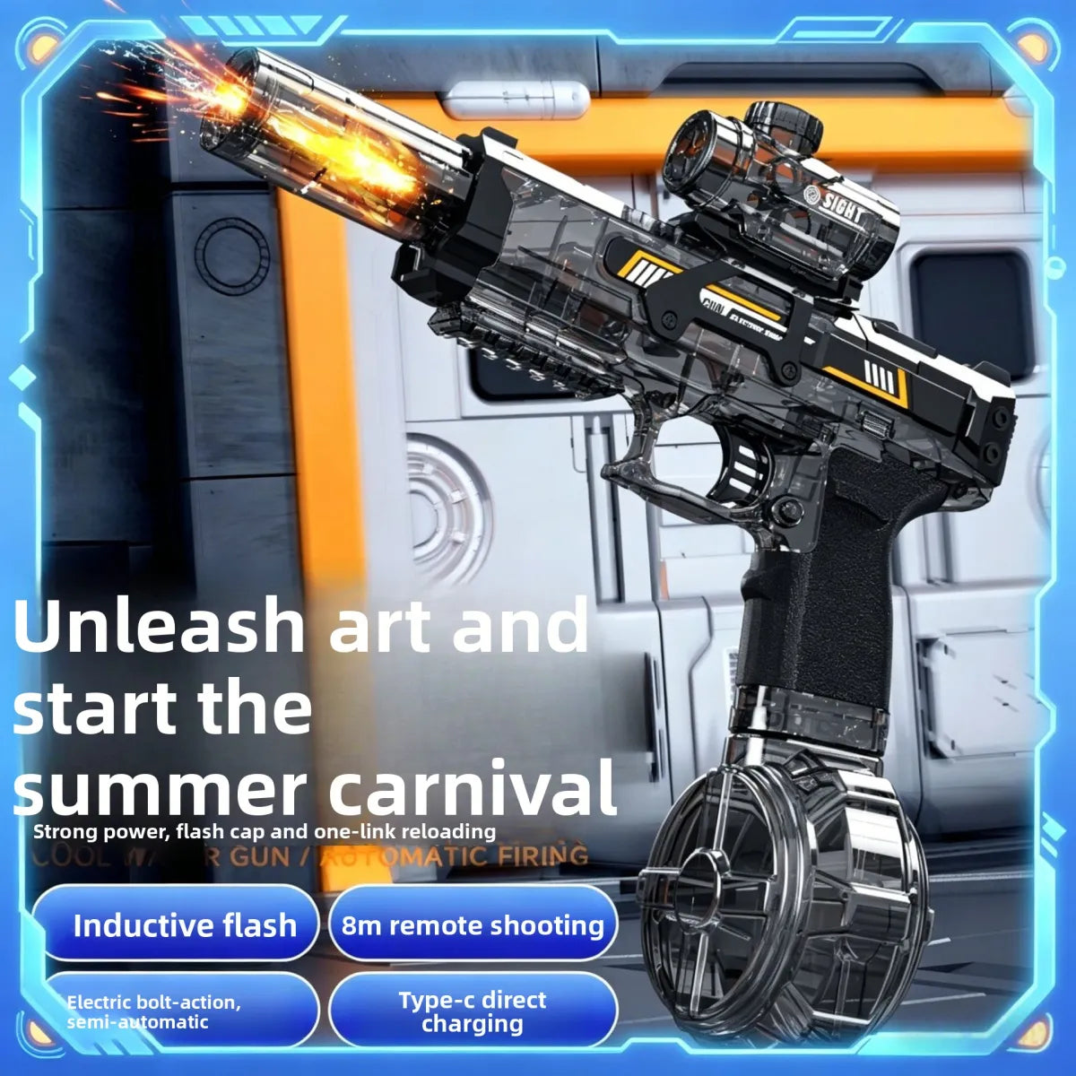 Sollora Electric Water Gun with Light Effect