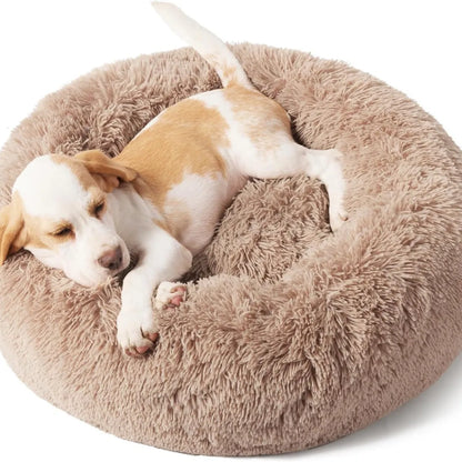 Sollora Round Fluffy Plush Pet Bed