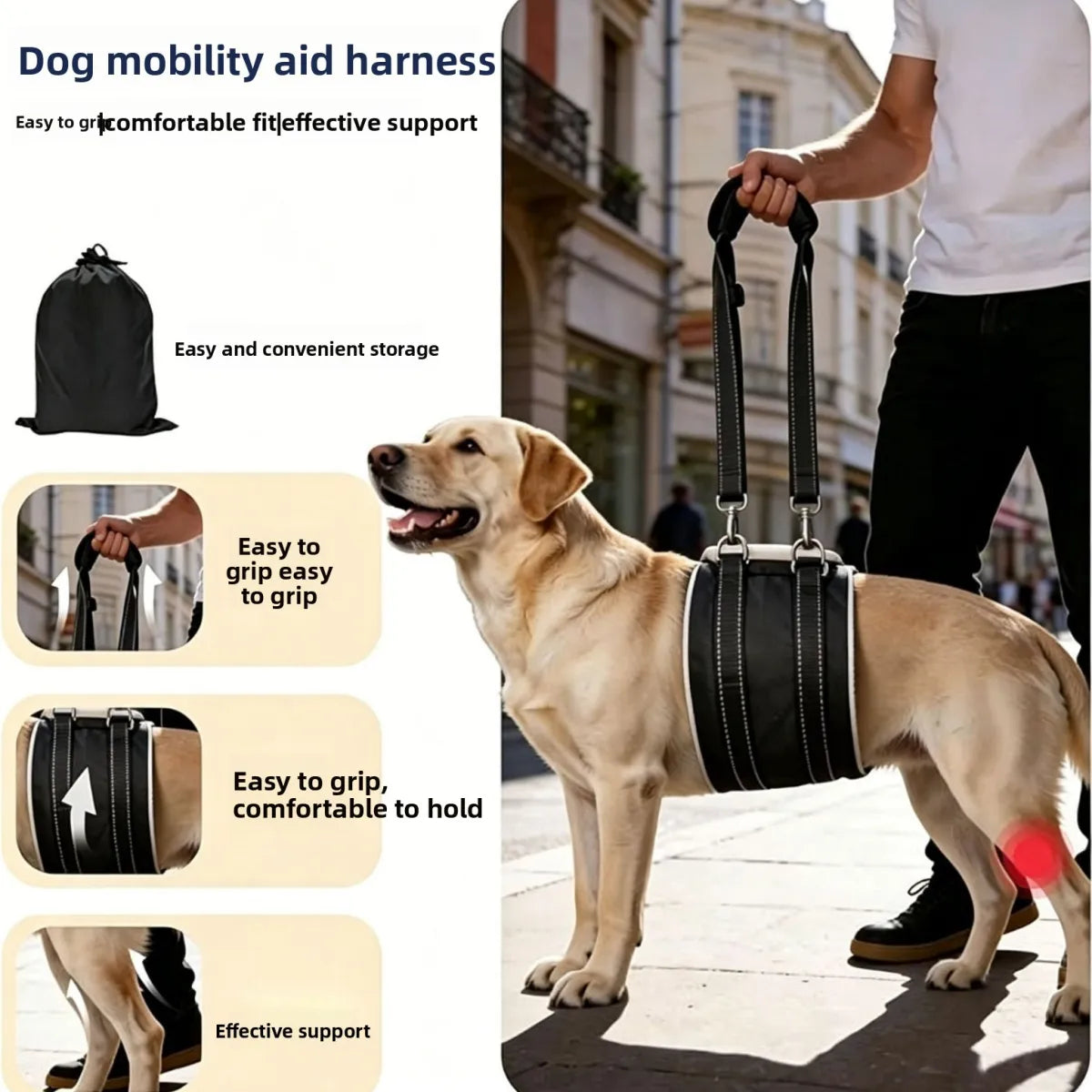 Sollora Pet Dog Rear Leg Injury Recovery Support Harness