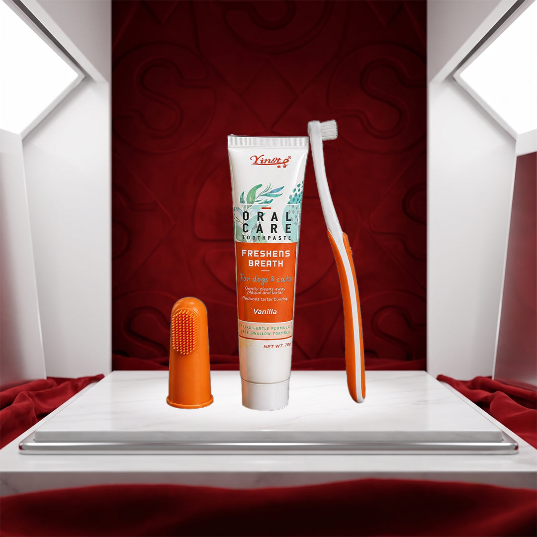 Sollora Pet Dental Care Toothpaste and Toothbrush Set
