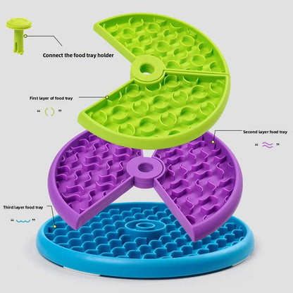 Sollora Three-Layer Slow-Feeding Pet Bowl