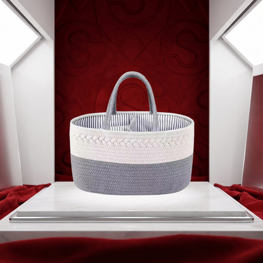Sollora Handwoven Storage Basket with Removable Compartments