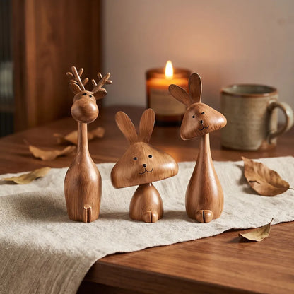 Sollora Medieval Style Rabbit Family Figurine
