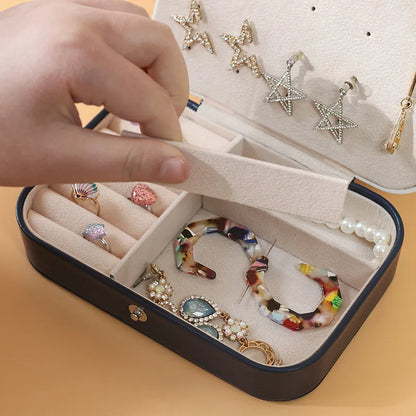 Sollora Portable Dual Layer Jewelry Storage Box