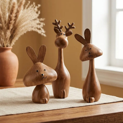 Sollora Medieval Style Rabbit Family Figurine