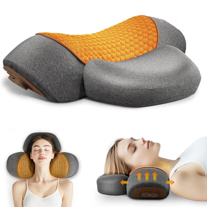 Sollora Adjustable Heating Massage Neck Pillow with Memory Foam