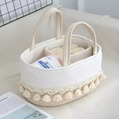 Sollora Handwoven Storage Basket with Removable Compartments